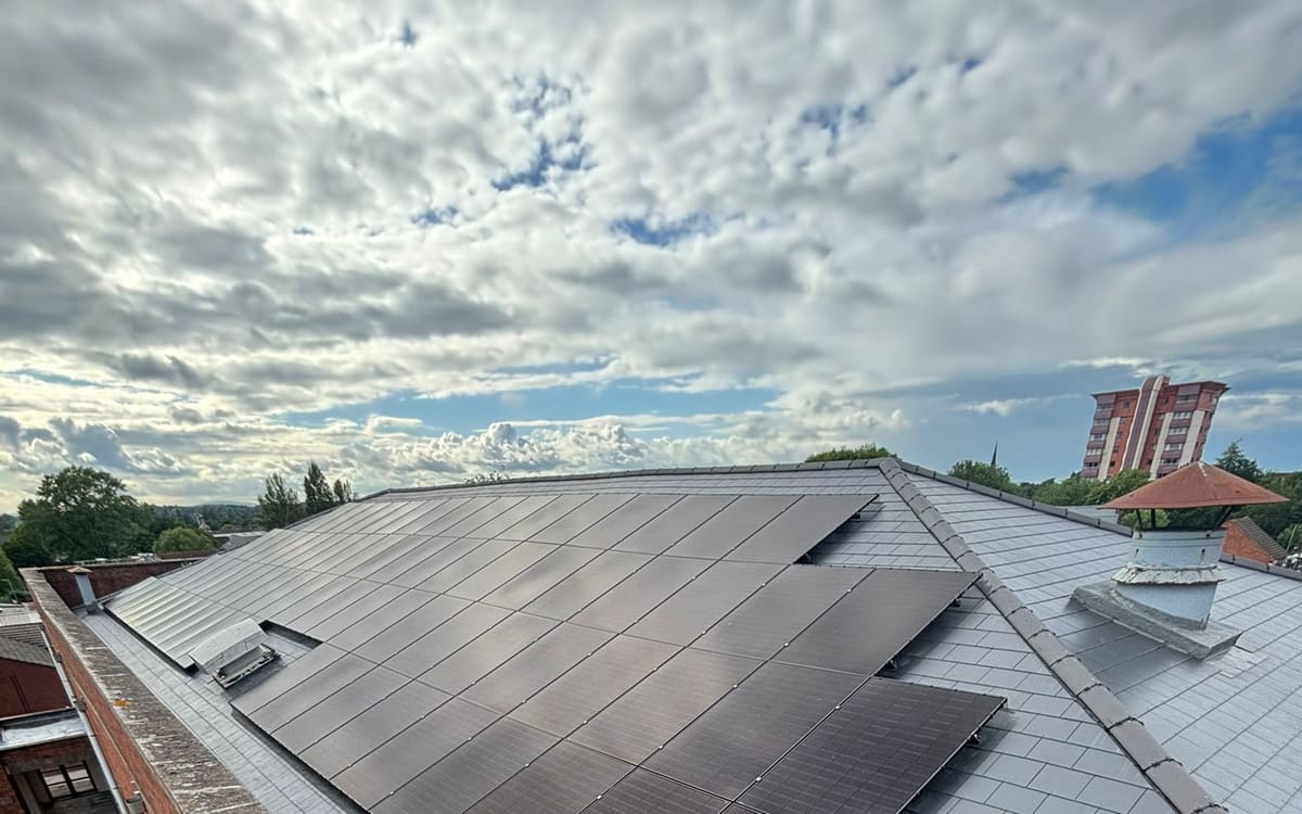 Rooftop solar installation at Nanaksar Thath Isher Darbar
