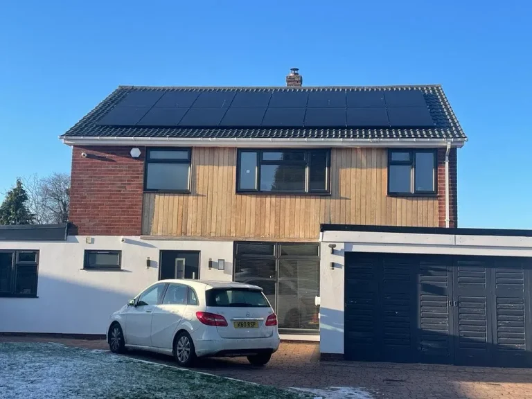 Solar panels on house